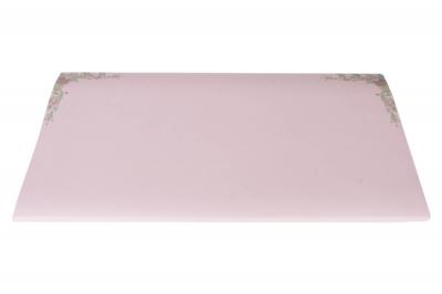 Бумага с цветочной каймой, розовая, 60х60см 20лист, 50мкм