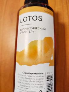 LOTOS - Краска для окрашивания живых цветов 300 мл, Персиковый, 1шт