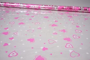 Пл. цветная 70смх0,24кг, Валентин розово-белый